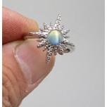 Gemstone Rings - 6mm Round Bead on Star Adjustable base - 10 pcs pack - Labradorite
